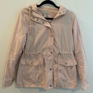 Mauve Pink Hooded Utility Jacket